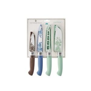 New! HTF!! The Pioneer Woman Agatha 4-Piece Stainless Steel Utility Knife Set